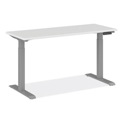 Alera Adaptivergo Sit-Stand Three-Stage Electric Height-Adjustable Table With Memory Controls, 60" x 24" x 30" To 49", White