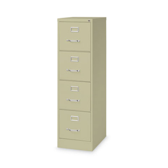 Four-Drawer Economy Vertical File, Letter-Size File Drawers, 15" x 22" x 52", Putty