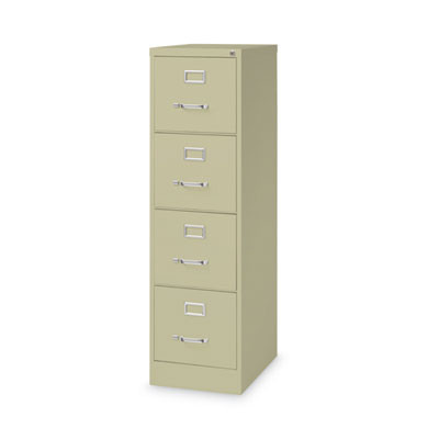 Four-Drawer Economy Vertical File, Letter-Size File Drawers, 15" x 22" x 52", Putty