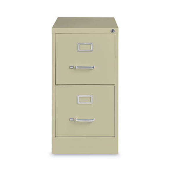 Two-Drawer Economy Vertical File, Letter-Size File Drawers, 15" x 26.5" x 28.37", Putty