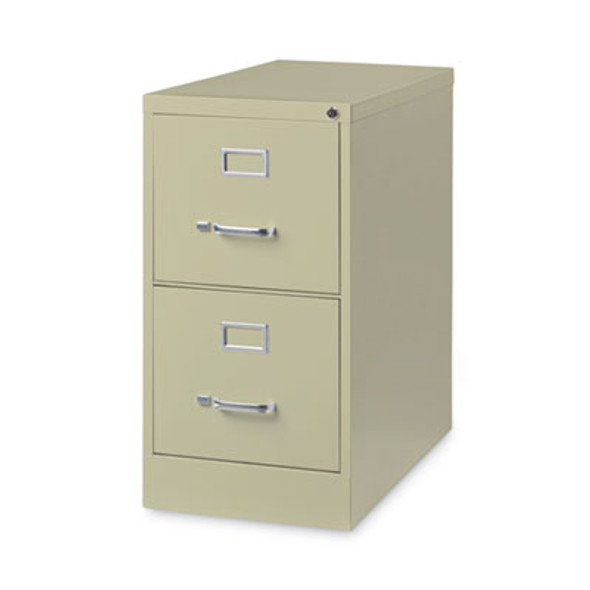 Two-Drawer Economy Vertical File, Letter-Size File Drawers, 15" x 26.5" x 28.37", Putty