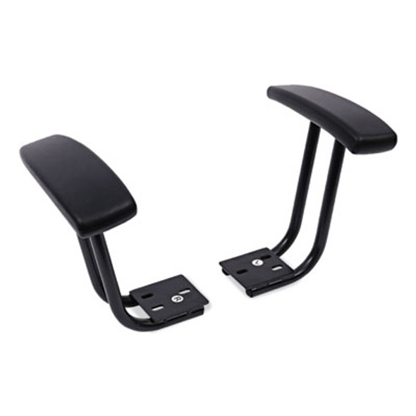 Optional Fixed Height T-Arms For Alera Essentia And Interval Series Chairs, Black, 2/Set
