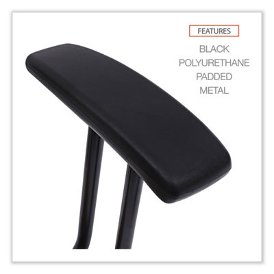 Optional Fixed Height T-Arms For Alera Essentia And Interval Series Chairs, Black, 2/Set