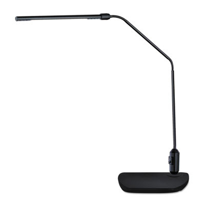 Led Desk Lamp With Interchangeable Base Or Clamp, 5.13w x 21.75d x 21.75h, Black