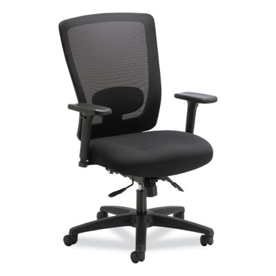 Alera Envy Series Mesh Mid-Back Multifunction Chair, Supports Up To 250 Lb, 17" To 21.5" Seat Height, Black