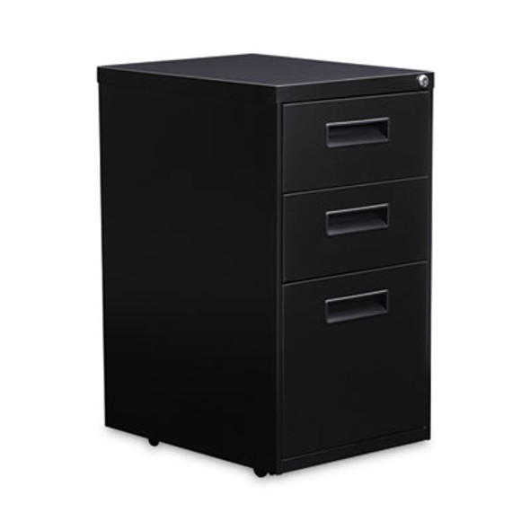 File Pedestal, Left Or Right, 3-Drawers: Box/Box/File, Legal/Letter, Black, 14.96" X 19.29" X 27.75"