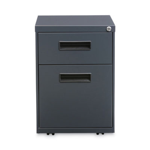 File Pedestal, Left Or Right, 2-Drawers: Box/File, Legal/Letter, Charcoal, 14.96" X 19.29" X 21.65"