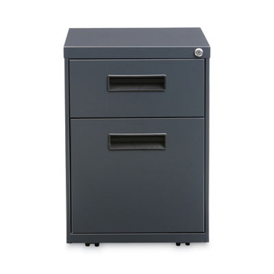 File Pedestal, Left Or Right, 2-Drawers: Box/File, Legal/Letter, Charcoal, 14.96" X 19.29" X 21.65"