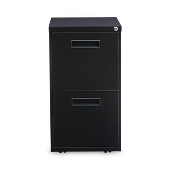 File Pedestal, Left Or Right, 2 Legal/Letter-Size File Drawers, Black, 14.96" X 19.29" X 27.75"