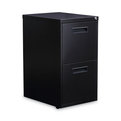 File Pedestal, Left Or Right, 2 Legal/Letter-Size File Drawers, Black, 14.96" X 19.29" X 27.75"