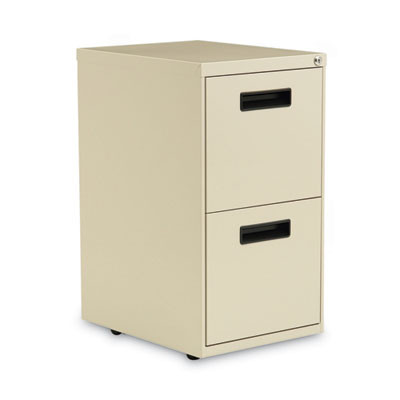 File Pedestal, Left Or Right, 2 Legal/Letter-Size File Drawers, Putty, 14.96" X 19.29" X 27.75"