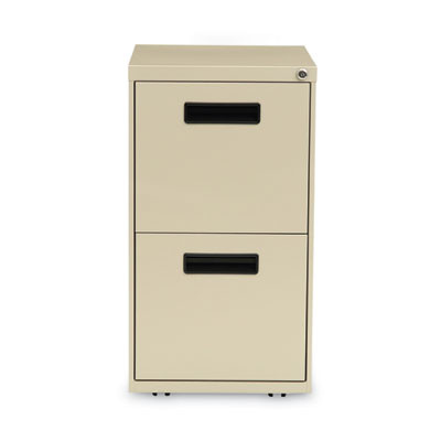 File Pedestal, Left Or Right, 2 Legal/Letter-Size File Drawers, Putty, 14.96" X 19.29" X 27.75"