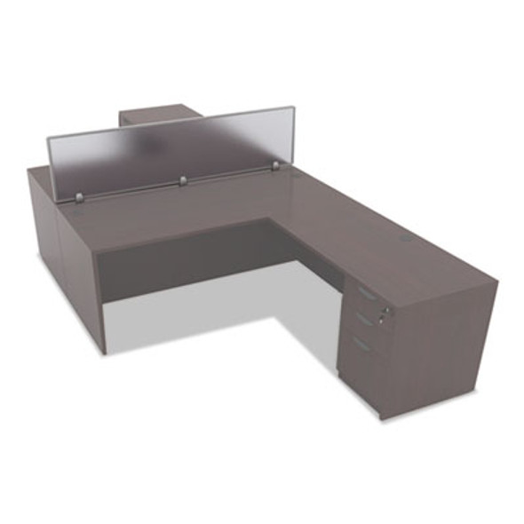 Polycarbonate Privacy Panel, 65w x 0.5d x 18h, Silver/Clear