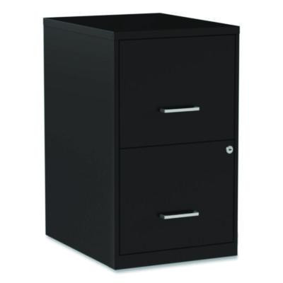 Soho Vertical File Cabinet, 2 Drawers: File/File, Letter, Black, 14" X 18" X 24.1"
