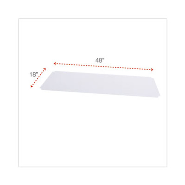 Shelf Liners For Wire Shelving, Clear Plastic, 48w X 18d, 4/Pack