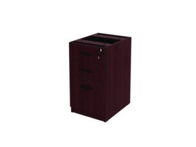 Alera Valencia Series Full Pedestal File, Left/Right, 3-Drawers: Box/Box/File, Legal/Letter, Mahogany, 15.63" X 20.5" X 28.5"