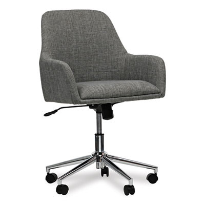 Mid-Century Task Chair, Supports Up To 275 Lb, 18.9" To 22.24" Seat Height, Gray Seat, Gray Back