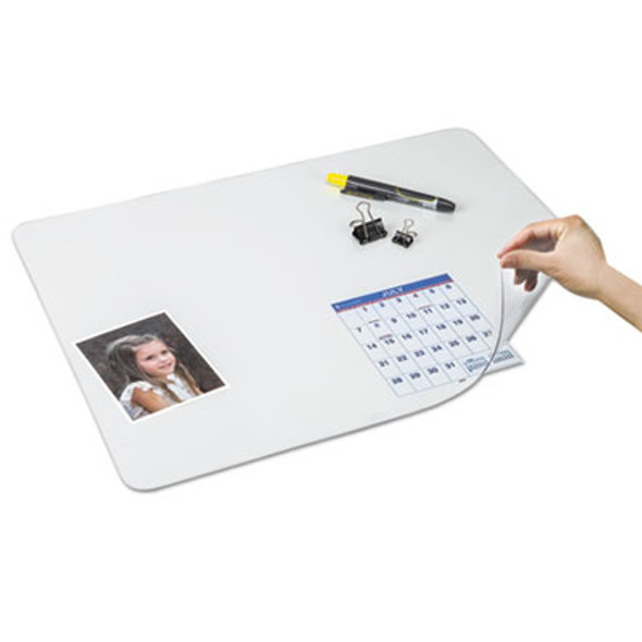 Second Sight Clear Plastic Desk Protector, Hinged Top Protector, 21" x 17", Clear