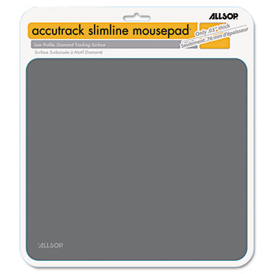 Accutrack Slimline Mouse Pad, 8.75 x 8, Graphite