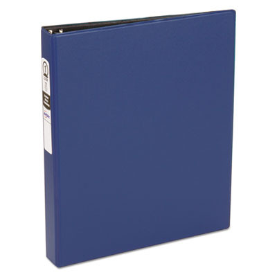 Economy Non-View Binder With Round Rings, 3 Rings, 1" Capacity, 11 X 8.5, Blue, (3300)