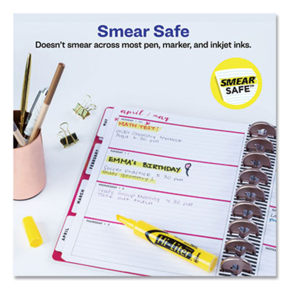 Hi-Liter Desk-Style Highlighters, Yellow Ink, Chisel Tip, Yellow/Black Barrel, Dozen