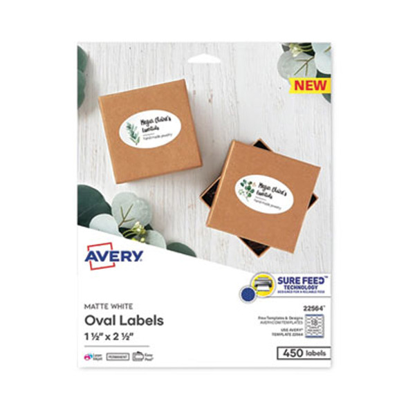 Laser/Inkjet Media Labels, Inkjet/Laser Printers, 1.5 x 2.5, White, 18 Labels/Sheet, 25 Sheets/Pack