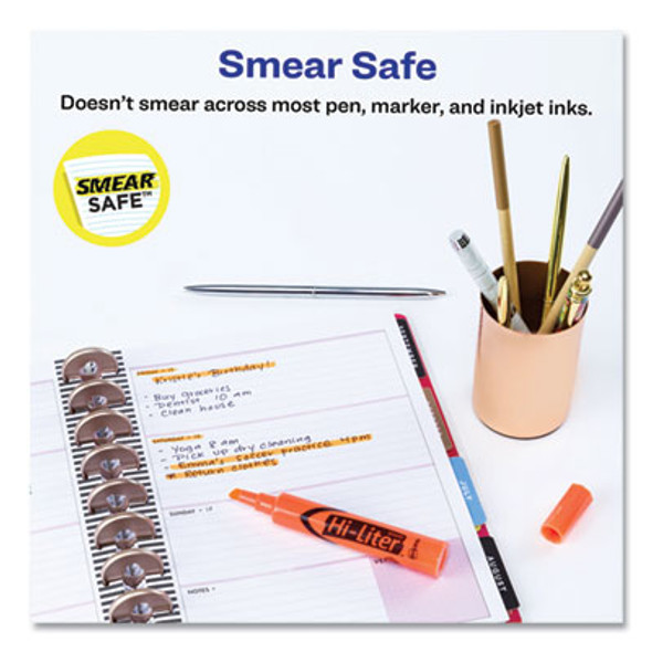 Hi-Liter Desk-Style Highlighters, Fluorescent Orange Ink, Chisel Tip, Orange/Black Barrel, Dozen
