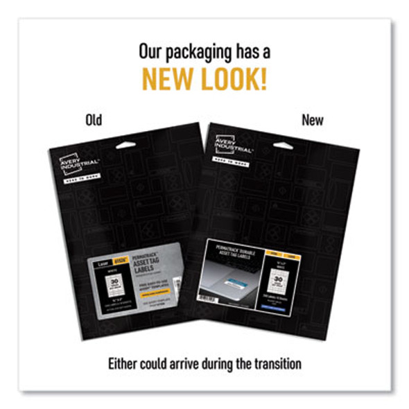 Permatrack Durable White Asset Tag Labels, Laser Printers, 0.75 X 2, White, 30/Sheet, 8 Sheets/Pack