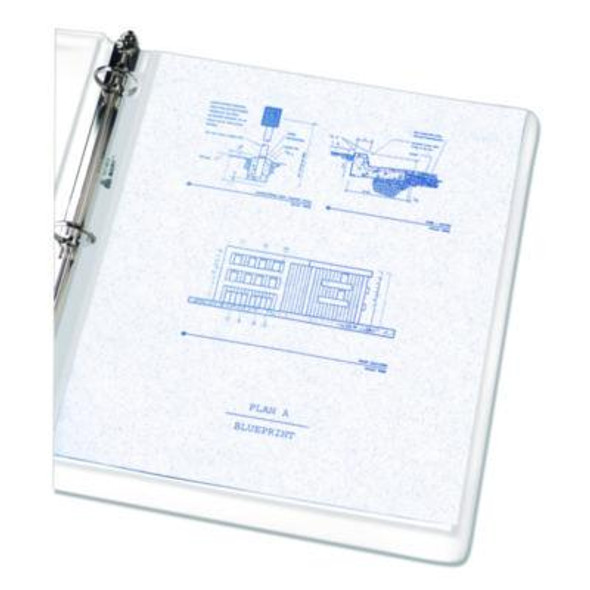 Economy Weight Sheet Protector, Light-Duty, Side: 3-Hole Punched, Top Load 8.5 x 11 Insert, Semi-Clear Front, 100/Box
