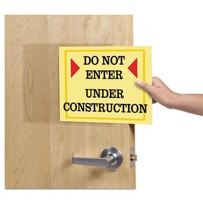 Removable Self-Adhesive Clear Display Protector, 8.5 x 11 Insert, Diamond Clear, 10/Pack