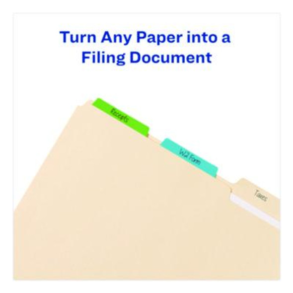 Ultra Tabs Repositionable Tabs, Wide And Slim: 3" x 1.5", 1/3-Cut, Assorted Colors, 24/Pack