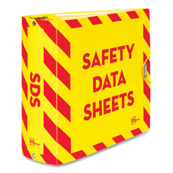 Ultraduty Safety Data Sheet Binder Bundle, 3 Rings, 3" Capacity, 11 x 8.5, Yellow/Red