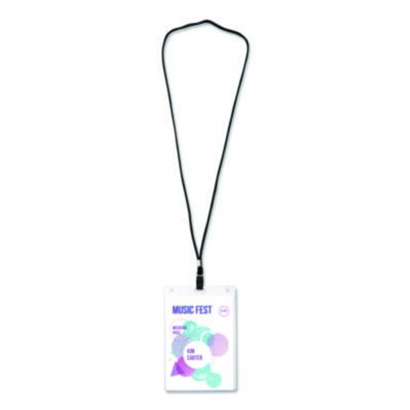 Lanyard-Style Badge Holder W/Laser/Inkjet Inserts, Top Load, 4.25 X 6, We, 75/Pk