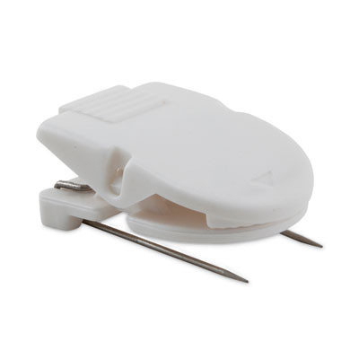 Wall Clips For Fabric Panels, 40 Sheet Capacity, White, 20/Box