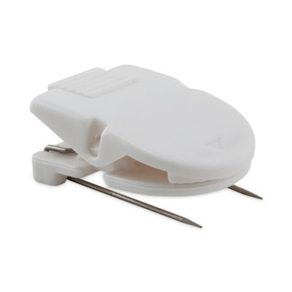 Wall Clips For Fabric Panels, 40 Sheet Capacity, White, 50/Box