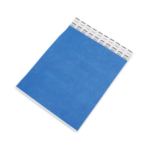 Crowd Management Wristbands, Sequentially Numbered, 10" x 0.75", Blue, 100/Pack