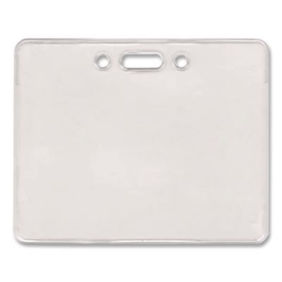 Proximity Id Badge Holders, Horizontal, Clear 3.75" x 3" Holder, 3.5" x 2.25" Insert, 50/Pack