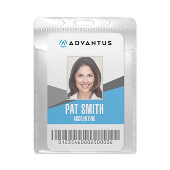 Pvc-Free Badge Holders, Vertical, Clear 3.5" x 5.13" Holder, 3.13" x 4.5" Insert, 50/Pack
