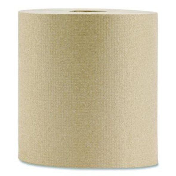 Hardwound Towel, 1-Ply, Brown, 800 Ft, 6 Rolls/Carton
