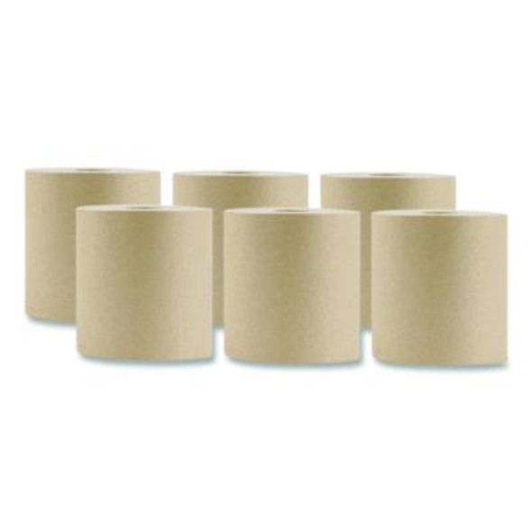 Hardwound Towel, 1-Ply, Brown, 800 Ft, 6 Rolls/Carton