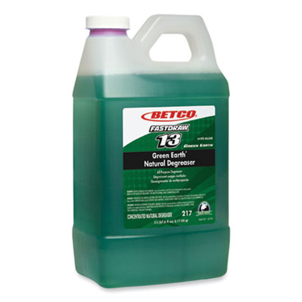 Green Earth Natural Fastdraw Degreaser, Mild Scent, 2 L Bottle, 4/Carton