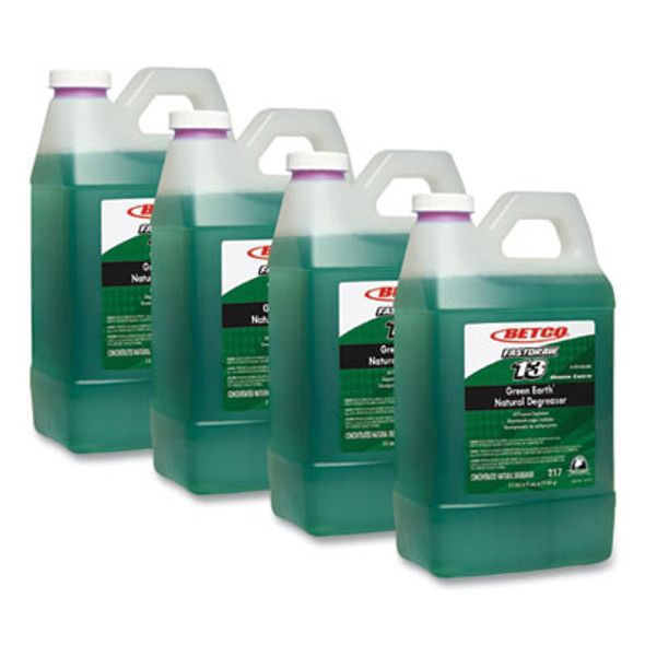 Green Earth Natural Fastdraw Degreaser, Mild Scent, 2 L Bottle, 4/Carton