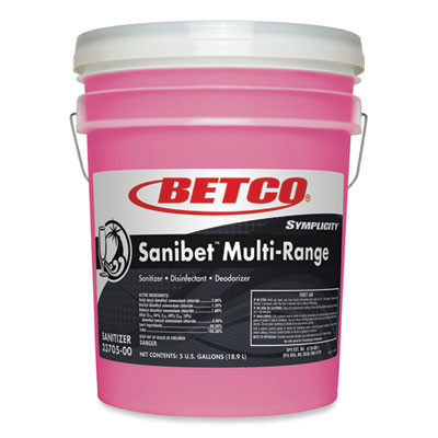 Symplicity Sanibet Multi-Range Sanitizer Disinfectant Deodorizer, 5 Gal Pail