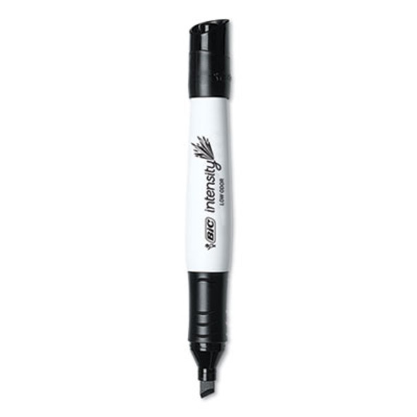 Intensity Low Odor Chisel Tip Dry Erase Marker, Broad Chisel Tip, Black, Dozen