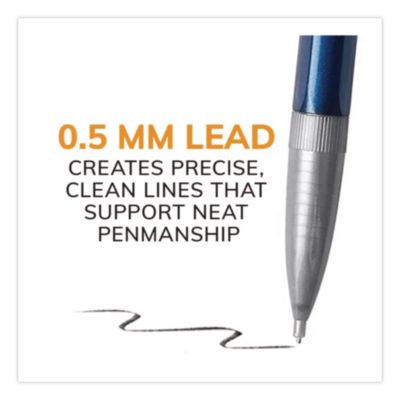 Xtra-Comfort Mechanical Pencil, 0.5 Mm, Hb (#2), Black Lead, Randomly Assorted Barrel Colors, 6/Pack