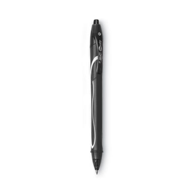 Gel-Ocity Quick Dry Gel Pen, Retractable, Medium 0.7 Mm, Black Ink, Black Barrel, Dozen