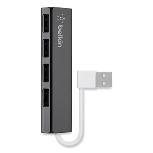 Ultra-Slim Travel Hub, 4 Ports, Nightshade/White