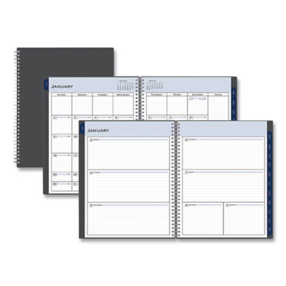 Passages Weekly/Monthly Planner, 11 x 8.5, Charcoal Cover, 12-Month (Jan To Dec): 2026