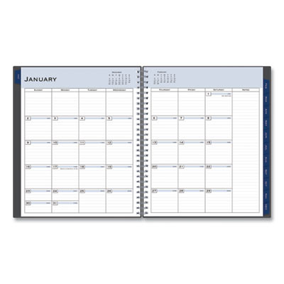 Passages Monthly Planner, 10 x 8, Charcoal Cover, 12-Month (Jan To Dec): 2026