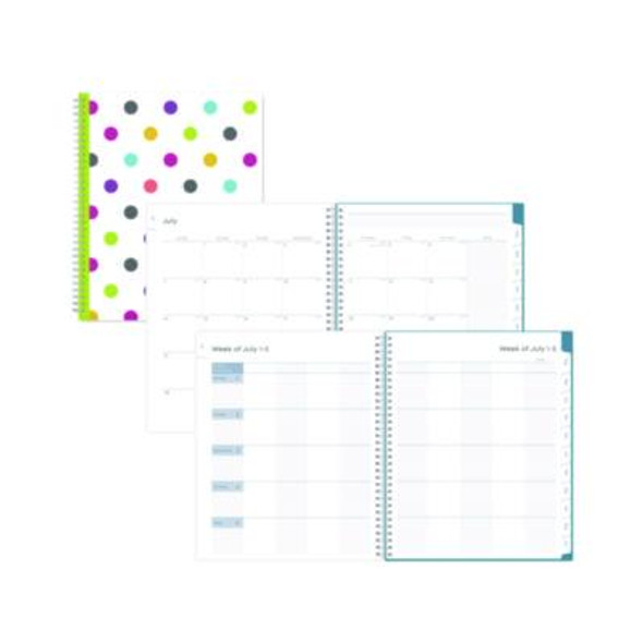 Teacher Dots Cyo Cover Weekly/Monthly Lesson Planner, 9 Classes, Multicolor Cover, 11 x 8.5, 12-Month (July-June), 2025-2026